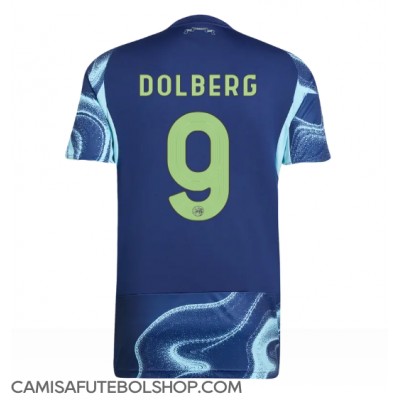 Camisa de time de futebol Ajax Kasper Dolberg #9 Replicas 2º Equipamento 2025-26 Manga Curta Camisa de time de futebol Ajax Kasper Dolberg #9 Replicas 2º Equipamento 2025-26 Manga Curta